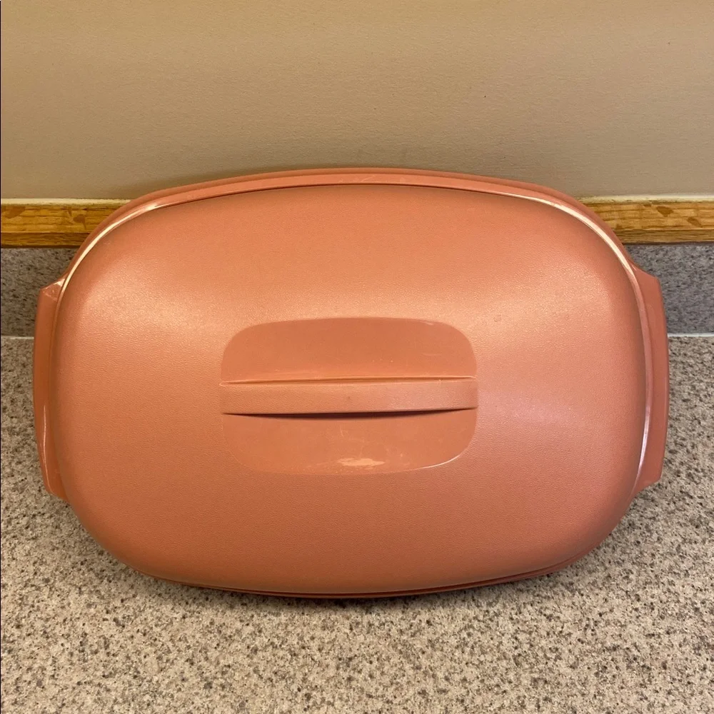 Vintage Tupperware 6 Cup Steamer 3 piece Set for Microwave Dusty Rose 1273 - 6